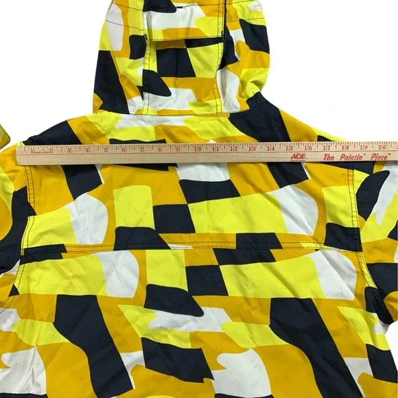 Grenade Snowboard Jacket Mens M Yellow Camo Hooded Insulated Parka Full Zip Snap - Picture 9 of 15